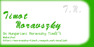 timot moravszky business card